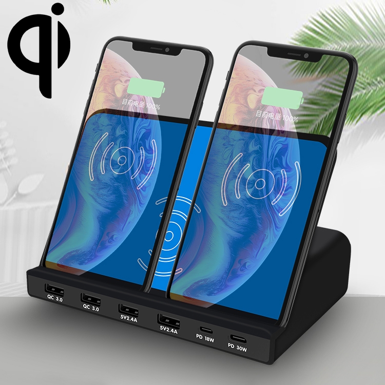 

819 9 In 1 Wireless Charging Station Smart Socket Holder Stand