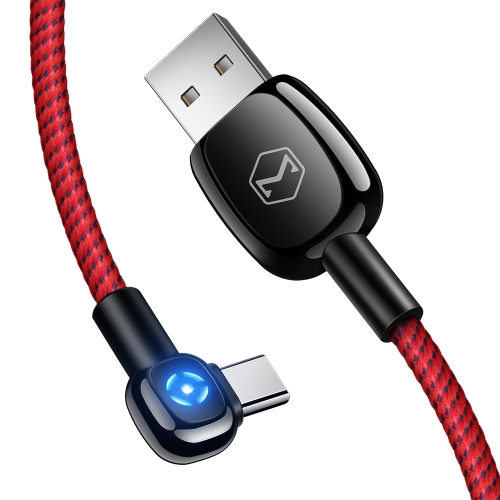 

Mcdodo CA-5923 Woodpecker Series 90 Degree Auto Disconnect Type-C to USB Cable, Length: 1.5m(Red)