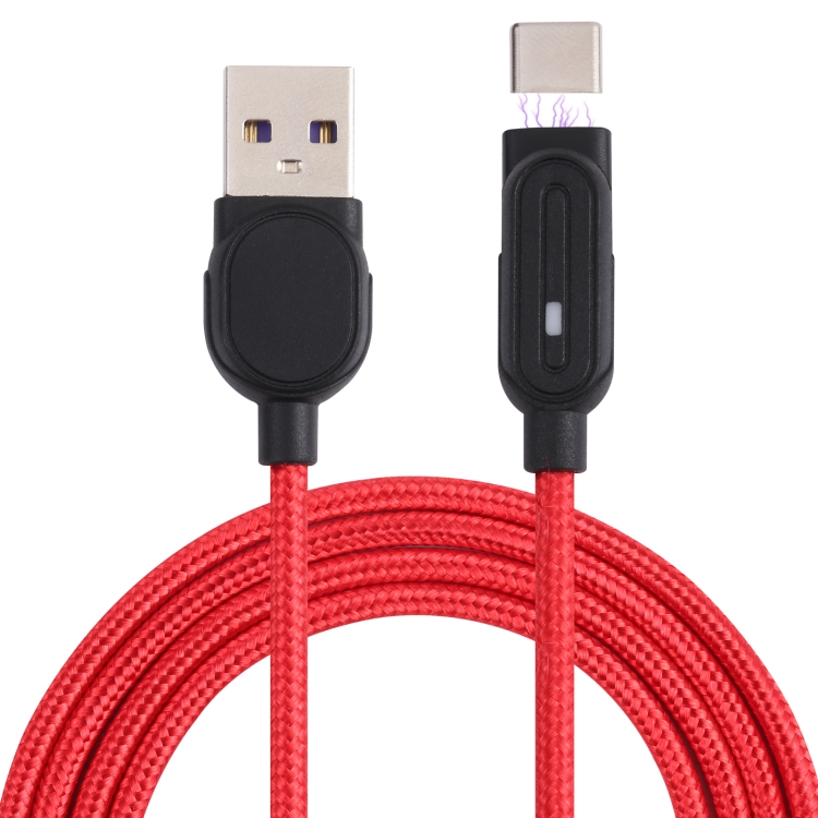 

Magnetic Suction Head USB-C / Type-C to USB Nylon Braided Charging Data Cable, Length: 1m