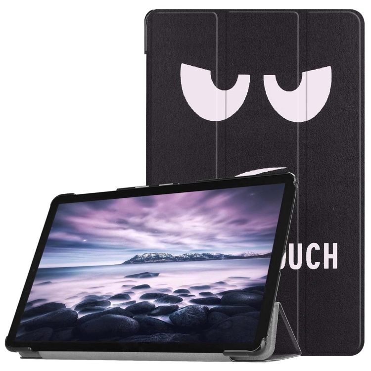 

Eyes Pattern Horizontal Flip PU Leather Case for Galaxy Tab A 10.5 / T595 & T590, with Three-folding Holder & Sleep / Wake-up Function
