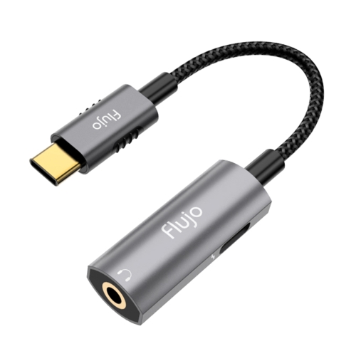 

Flujo X29 USB-C / Type-C to 3.5mm AUX + USB-C / Type-C Female Charging Audio Adapter Cable(Grey)