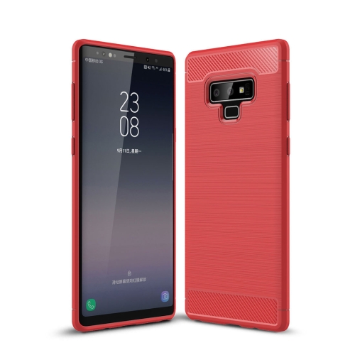 

Brushed Texture Carbon Fiber Shockproof TPU Case for Galaxy Note 9(Red)