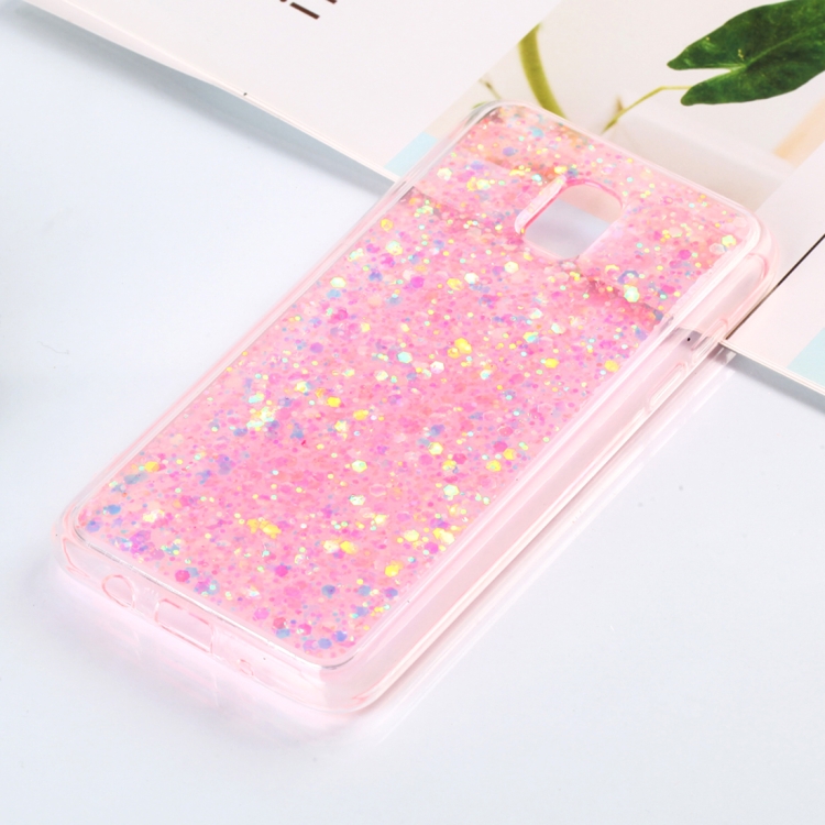 

Colorful Glitter Powder Style Protective Soft Cover for Galaxy J4 ( US Version ) (Pink)