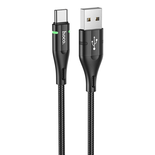 

Hoco U93 3A Max Output USB to Type-C / USB-C Shadow Charging Data Cable, Cable Length: 1.2m(Black)