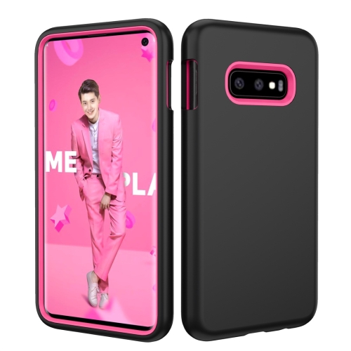 

Solid Color TPU + PC Protevtive Case for Galaxy S10 E (Black Pink)