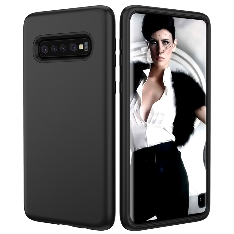 

Solid Color TPU + PC Protevtive Case for Galaxy S10 (Black)
