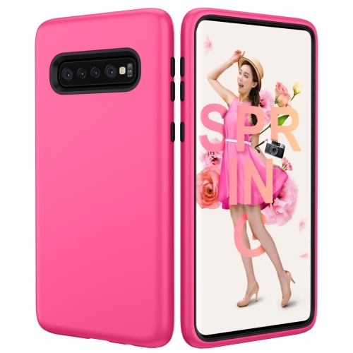 

Solid Color TPU + PC Protevtive Case for Galaxy S10 (Rose Red)