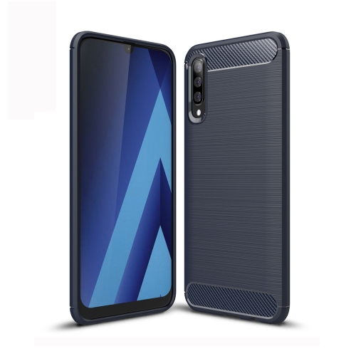 

Brushed Texture Carbon Fiber TPU Case for Galaxy A50 (Navy Blue)