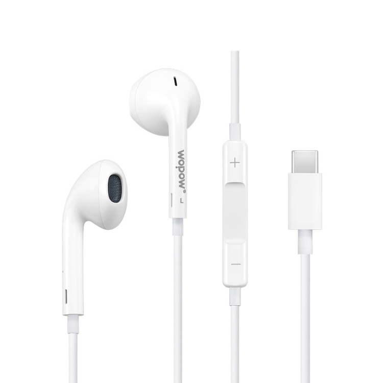 

WOPOW EM216 USB-C / Type-C Interface Wire-controlled Stereo Earphone for Huawei P20 / Xiaomi 5s (White)