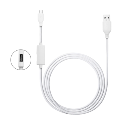 

OTG-Y-02 USB 2.0 Male to Micro USB Male + USB Female OTG Charging Data Cable for Android Phones / Tablets with OTG Function, Length: 1.1m (White)