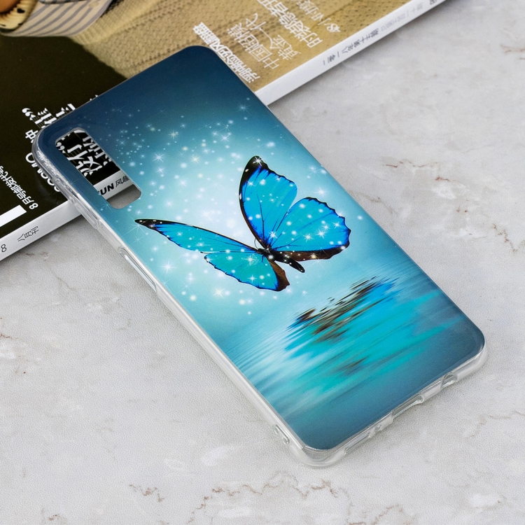 

Luminous Butterfly Pattern Shockproof TPU Protective Case for Galaxy A7 (2018)