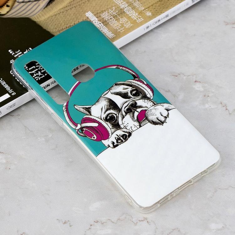 

Luminous Headphone Puppy Pattern Shockproof TPU Protective Case for Galaxy A9 (2018) / A9s