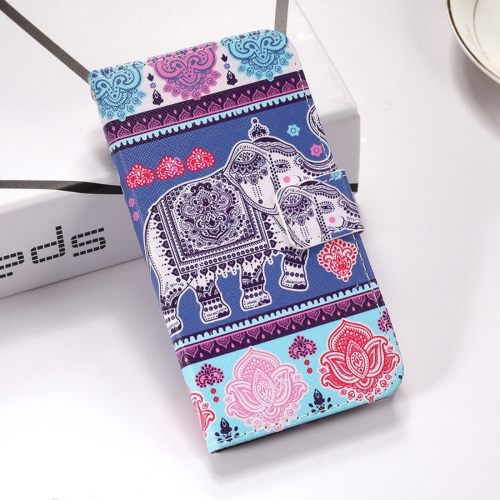 

Elephant Pattern Colored Drawing Horizontal Flip Leather Case for Galaxy M20, with Holder & Card Slots & Wallet & Lanyard