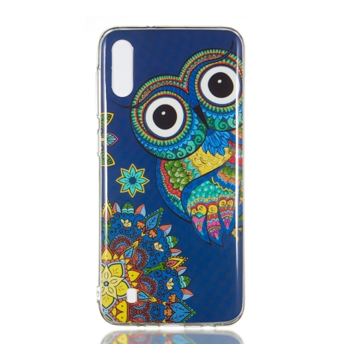 

Blue Owl Pattern Noctilucent TPU Soft Case for Galaxy M10