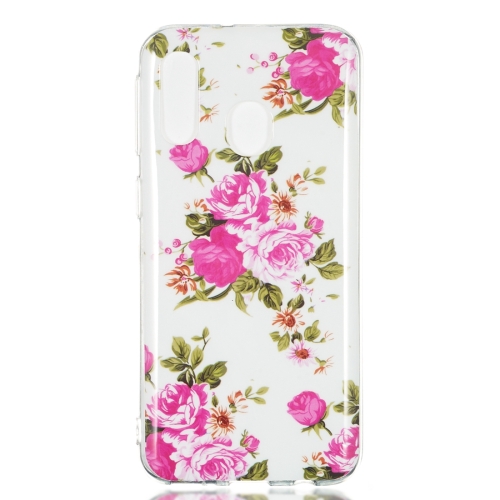 

Rosa Multiflora Flower Pattern Noctilucent TPU Soft Case for Galaxy A40