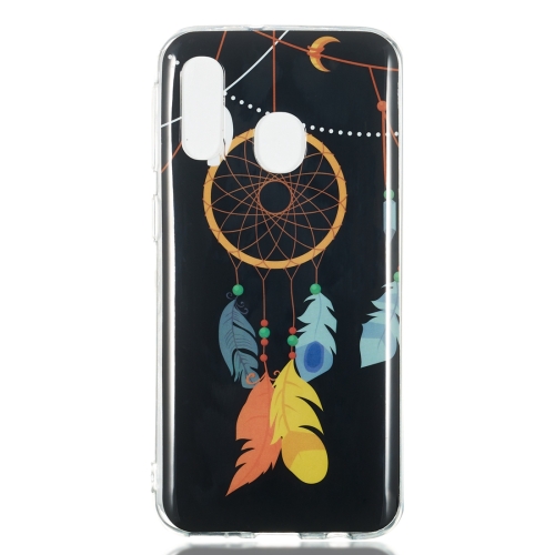 

Feather Wind Chime Pattern Noctilucent TPU Soft Case for Galaxy A40