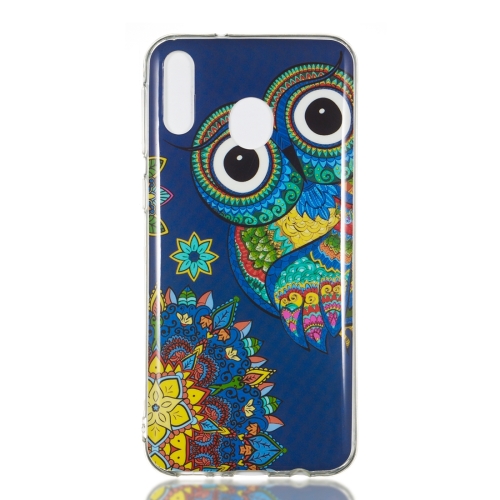 

Blue Owl Pattern Noctilucent TPU Soft Case for Galaxy M20