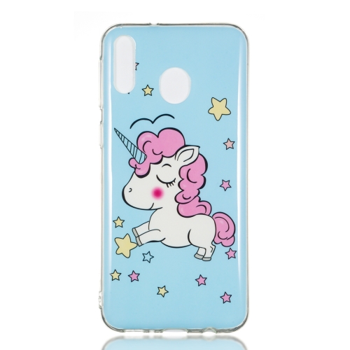 

Star Unicorn Pattern Noctilucent TPU Soft Case for Galaxy M20