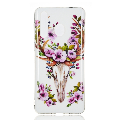 

Sika Deer Pattern Noctilucent TPU Soft Case for Galaxy A8s