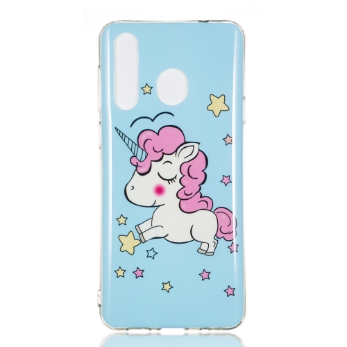 

Star Unicorn Pattern Noctilucent TPU Soft Case for Galaxy A8s