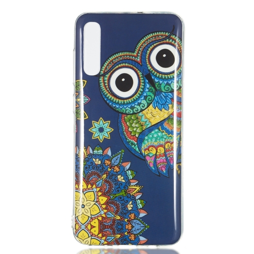 

Blue Owl Pattern Noctilucent TPU Soft Case for Galaxy A70