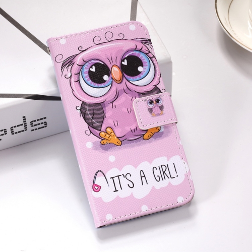 

Cute Owl Pattern Colored Drawing Horizontal Flip Leather Case for Galaxy J6 Plus, with Holder & Card Slots & Wallet & Lanyard