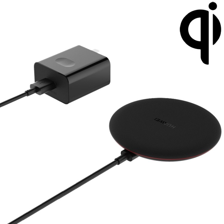 

Huawei 15W Max Qi Standard Intelligent Fast Wireless Charger with 5A Cable and 10V / 4A Charging Plug (Black)