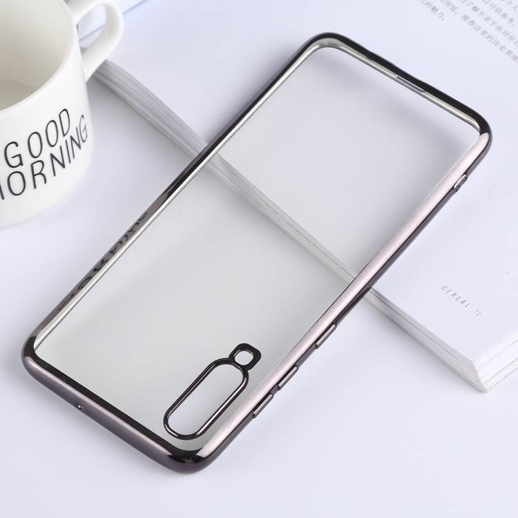

Ultra-thin Electroplating Soft TPU Protective Back Cover Case for Galaxy A70 (Black)