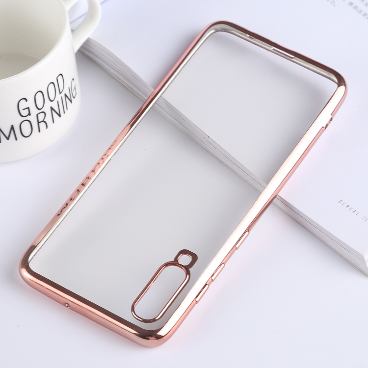 

Ultra-thin Electroplating Soft TPU Protective Back Cover Case for Galaxy A70 (Rose Gold)