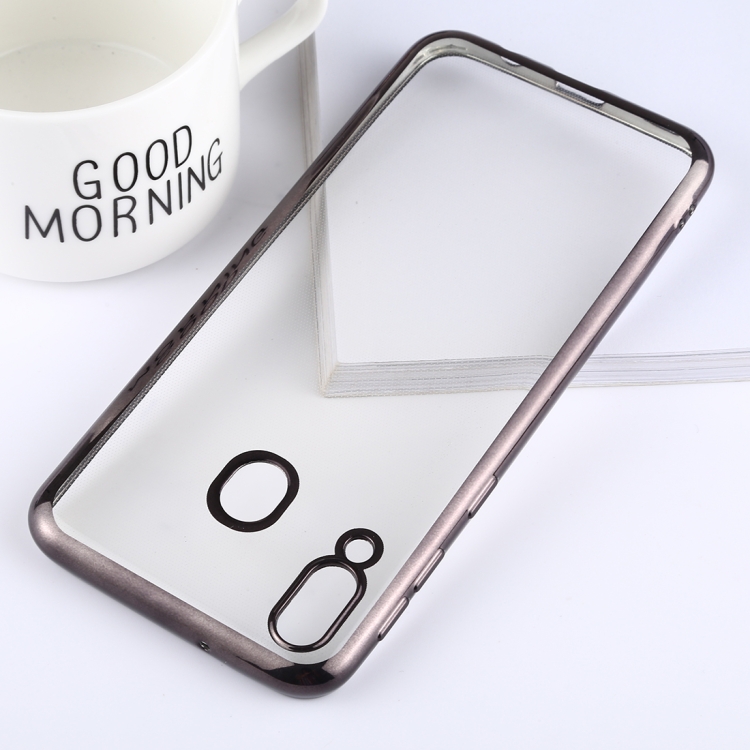 

Ultra-thin Electroplating Soft TPU Protective Back Cover Case for Galaxy M20 (Black)