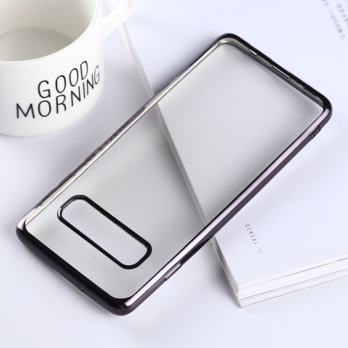 

Ultra-thin Electroplating Soft TPU Protective Back Cover Case for Galaxy S10 (Black)