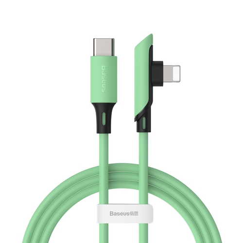 

Baseus Colourful Series 18W Elbow USB-C / Type-C to 8 Pin Data Sync Charging Cable PD Cable, Length: 1.2m(Green)