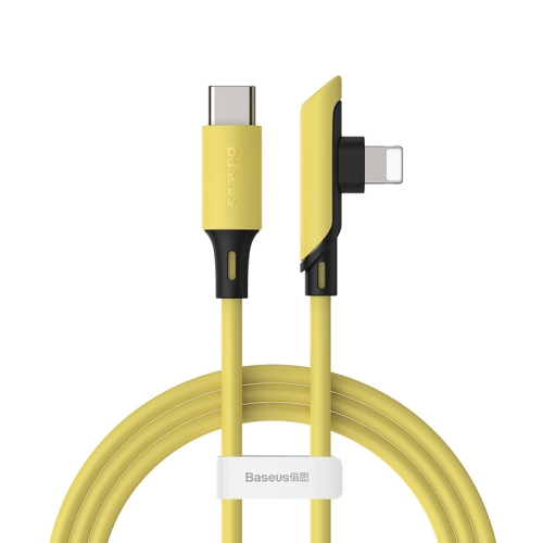 

Baseus Colourful Series 18W Elbow USB-C / Type-C to 8 Pin Data Sync Charging Cable PD Cable, Length: 1.2m(Yellow)