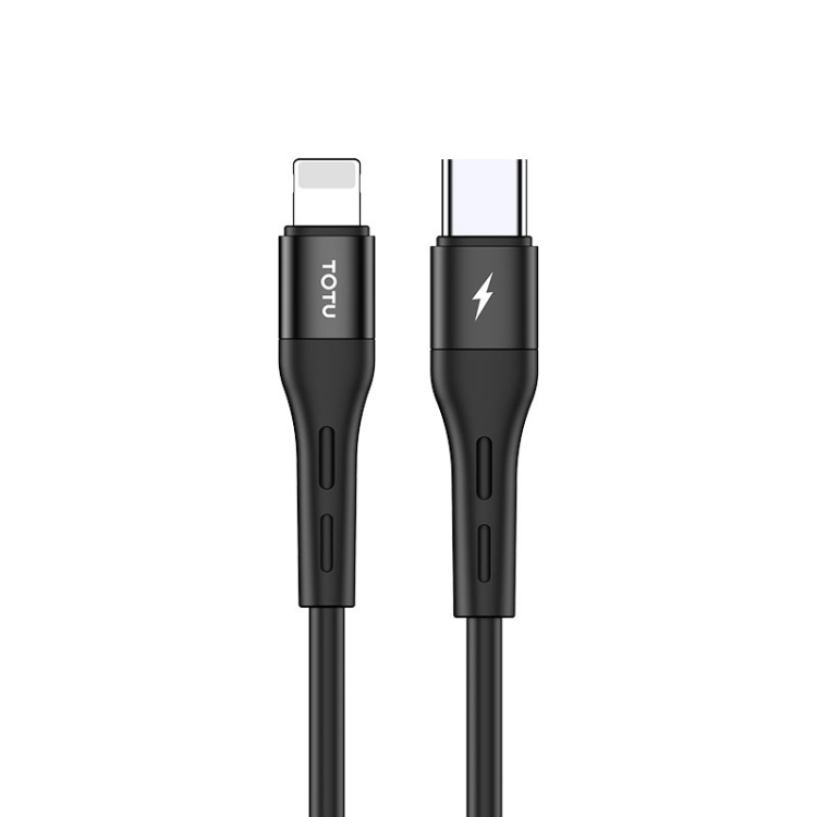 

TOTUDESIGN BPD-002 Soft Series 8 Pin PD3.0 Quick Charging Cable, Length: 1m (Black)