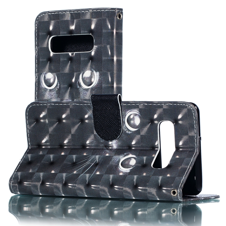 

3D Black Eyes Pattern Horizontal Flip PU Leather Case for Galaxy S10+, with Holder & Card Slots & Wallet & Photo Frame