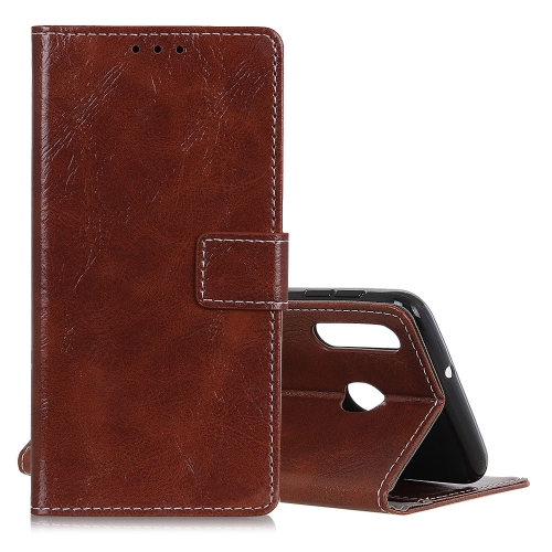 

Retro Crazy Horse Texture Horizontal Flip Leather Case for Galaxy M30/A40S, with Holder & Card Slots & Photo Frame (Brown)