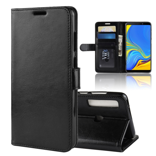 

R64 Texture Single Fold Horizontal Flip Leather Case for Galaxy A9 (2018) / A9s, with Holder & Card Slots & Wallet(Black)