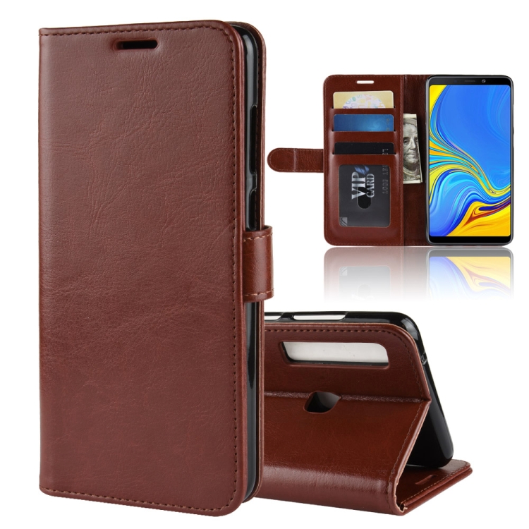 

R64 Texture Single Fold Horizontal Flip Leather Case for Galaxy A9 (2018) / A9s, with Holder & Card Slots & Wallet(Brown)