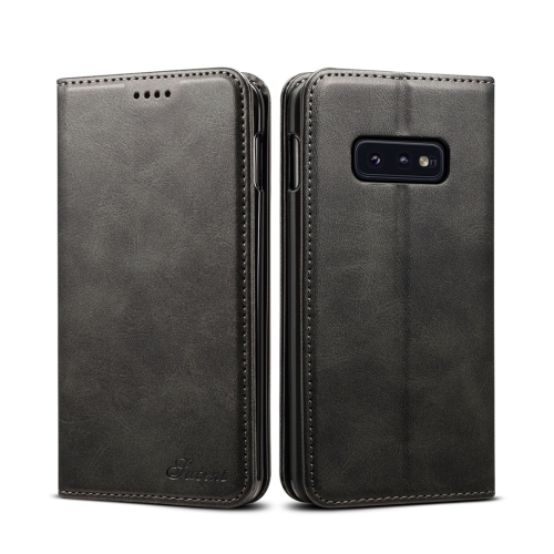 

Suteni Calf Texture Horizontal Flip Leather Case for Galaxy S10 E, with Holder & Card Slots & Wallet (Black)