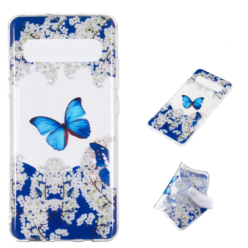 

Blue Butterfly Pattern Highly Transparent TPU Protective Case for Galaxy S10 5G