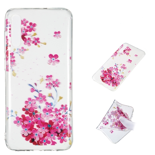 

Red Plum Blossom Pattern Highly Transparent TPU Protective Case for Galaxy A70