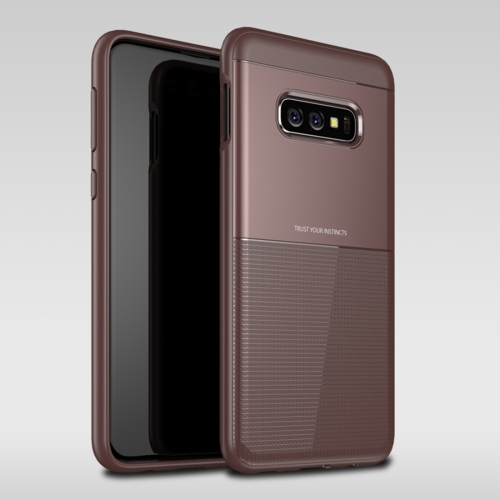 

UNBREANK Carbon Fiber Texture PC + TPU Invisible Airbag Shockproof Protective Case for Galaxy S10 Lite (Brown)