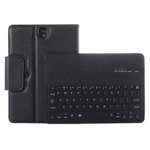 

For Galaxy Tab S3 9.7 / T820 2 in 1 Detachable Bluetooth Keyboard Litchi Texture Leather Case with Holder(Black)