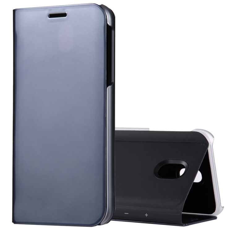

For Galaxy J5 (2017) (EU Version) Electroplating Mirror Horizontal Flip Leather Case with Holder (Black)