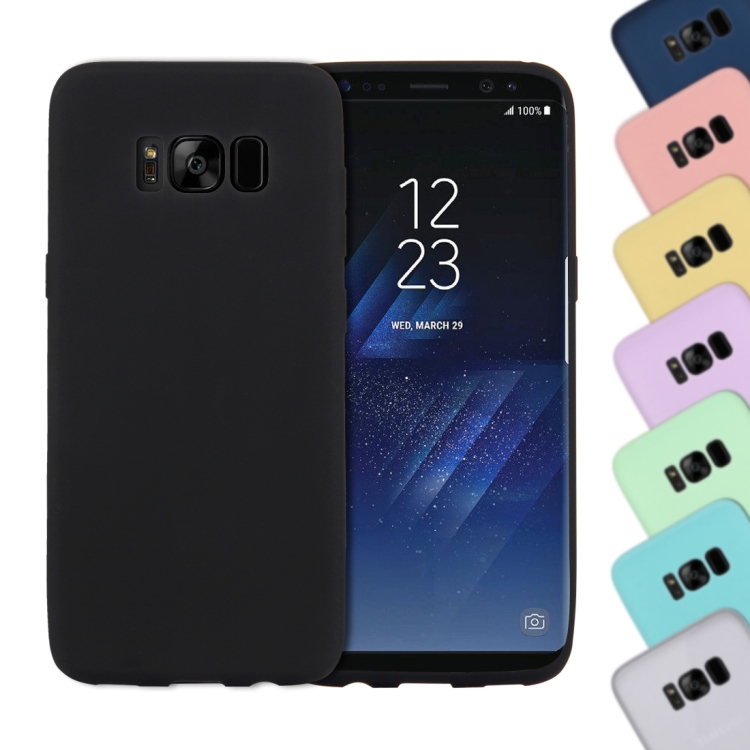 

For Galaxy S8 Lovely Candy Colors Soft TPU Protective Case (Black)