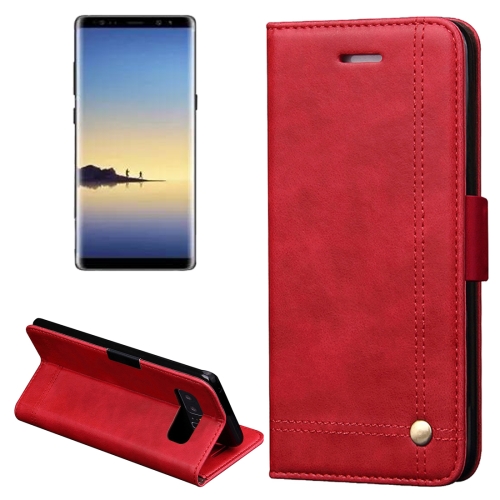 

For Galaxy Note 8 Retro Crazy Horse Texture Casual Style with Absorption Horizontal Flip Leather Case with Holder & Card Slots & Wallet(Red)