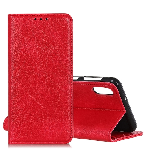 

Magnetic Retro Crazy Horse Texture Horizontal Flip Leather Case for Galaxy A70, with Holder & Card Slots & Photo Frame (Red)