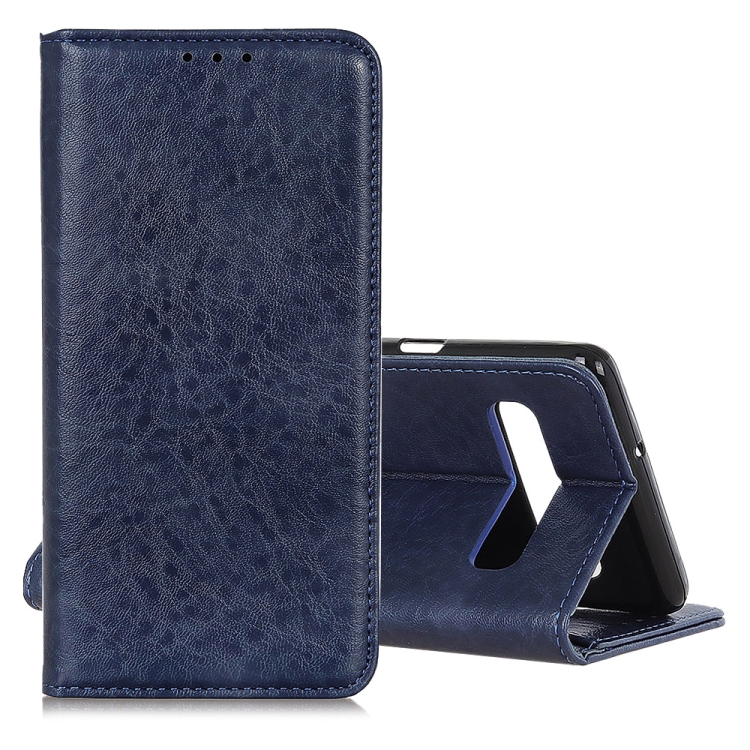 

Magnetic Retro Crazy Horse Texture Horizontal Flip Leather Case for Galaxy S10 5G, with Holder & Card Slots & Photo Frame (Blue)