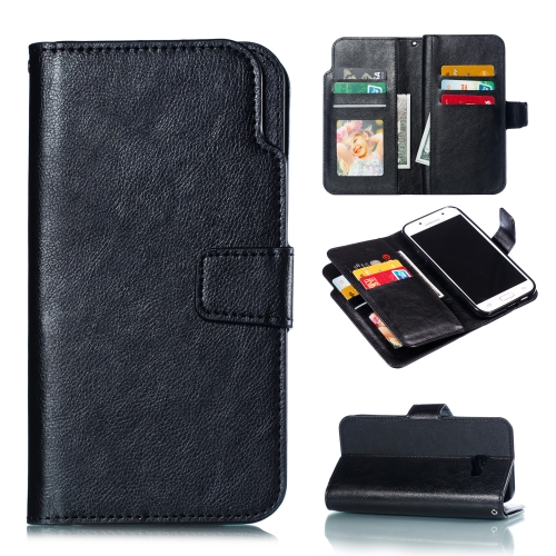 

Litchi Texture Horizontal Flip Leather Case for Galaxy A5 (2017), with Holder & Nine Card Slots & Wallet(Black)