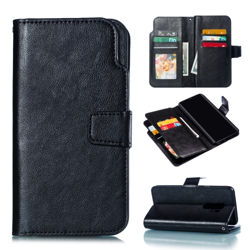 

Litchi Texture Horizontal Flip Leather Case for Galaxy S9+, with Holder & Nine Card Slots & Wallet(Black)